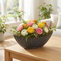 Augalų vazonas su grioveliais, sodinimo valtelė, antracito spalvos, 24 cm | Floristik24.lt