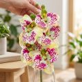 Dirbtinė orchidėjos šakelė Phaelaenopsis Green Pink H49cm | Floristik24.lt