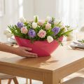 Dekoratyvinis dubuo, augalinis dubuo, rožinis 39cm x 12cm H13cm | Floristik24.lt