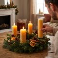 Kūginės žvakės vienspalvės medaus žvakės 34x240mm 4 vnt | Floristik24.lt