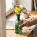 Mini vaza stiklinis butelis vaza gėlių vaza žalia Ø6cm H17cm | Floristik24.lt