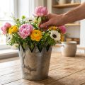 Deco karūna antikvarinės išvaizdos pilka metalo apdaila Ø17,5cm H17,5cm | Floristik24.lt