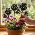 Metalinis kištukas rožinis sidabriškai pilkas, baltas plautas metalas 20cm × 11,5cm 8 vnt. | Floristik24.lt