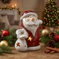 Kalėdų Senelio deko arbatinės žvakidės laikiklis Christmas H15cm | Floristik24.lt
