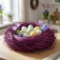 Dekoratyvinė rafija, skirta gaminti natūralią rafiją rafia violetinė 300g | Floristik24.lt