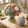 Gėlių putplasčio rutulys įjungiamas rutulys pilkas Ø12cm 6 vnt | Floristik24.lt