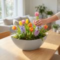 Augalų dubuo 39cm x 12,5cm H13cm šviesiai pilkas, 1vnt | Floristik24.lt