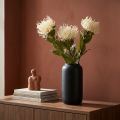 Smeigtuko pagalvėlė dirbtinės gėlės egzotiškos Protea Leucospermum kremas 73cm 3vnt. | Floristik24.lt