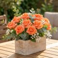 Foam Rose Ø4,5cm Oranžinė 36 vnt | Floristik24.lt