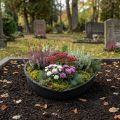Oasis Black Biolit vazonas, širdies formos, juodas, 34 cm | Floristik24.lt