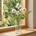 Dirbtinės gėlės Cosmea baltos šilko gėlės H51cm 3 vnt | Floristik24.lt
