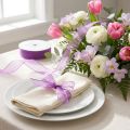 Šifoninė juostelė organzos juostelė dekoratyvinė juostelė organza violetinė 15mm 20m | Floristik24.lt