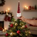 Sniego senelis medžio viršūnėje 30 cm Raudona, balta | Floristik24.lt