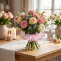 Biedermeier rankogaliai batika Ø19cm 25 vnt | Floristik24.lt
