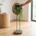 Dekoratyvinis skulptūrinis augalo rutulys pagamintas iš paulownia medienos H68cm | Floristik24.lt