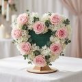 Gėlių putplastis 3D širdelė su pėda gėlių putplasčiu žalia 30cm x 28cm | Floristik24.lt