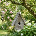 Dekoratyvinis paukščių namelis pakabinimui Birdhouse Deco Grey H22cm | Floristik24.lt
