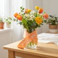 Veltinis juostelė vilna juostelė dekoratyvinis audinys oranžinės plunksnos vilnos veltinis 15cm 5m | Floristik24.lt