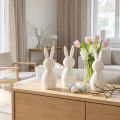Dekoratyvinė sulankstyto dizaino triušio figūrėlė moderniam interjerui, svetainei ar biurui, 13 cm, 3 dalys | Floristik24.lt