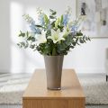 Vaza "Fizzy" platinos pilka Ø28,5cm H45cm 1 vnt | Floristik24.lt