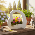 Širdies formos dekoracija sodinimui ir gėlių kompozicijoms, atviras dizainas, moderni širdies forma, 19 cm | Floristik24.lt