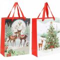 Floristik24 Dovanų maišeliai Kalėdų dovanų maišelis elnias 24×18cm 2vnt