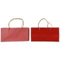 Floristik24 Dovanų maišeliai raudoni popieriniai maišeliai su rankena 24×12×12cm 6vnt