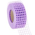 Floristik24 Violetinė tinklelio juosta, 4,5 cm pločio, dekoratyvinė juostos ritinėlis kūrybiniams rankdarbiams, 10 m