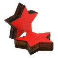 Floristik24 Stiklas su žvaigždutėmis raudonos 9cm
