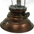 Floristik24 LED uragano žibintas, metalinė lempa, dekoratyvinė šviesa, vintažinė išvaizda Ø12,5cm H30cm