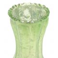 Floristik24 Stiklinė vaza valstietiška sidabrinė žalia H11cm 6vnt