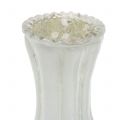 Floristik24 Stiklinė vaza valstietiška sidabrinė balta H11cm 6vnt