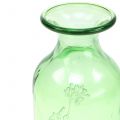 Floristik24 Stiklinis vazos buteliukas geltonas, žalias H19cm 2vnt