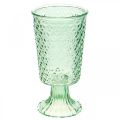 Floristik24 Stiklinis žibintas, puodelis su pagrindu, stiklinis indas Ø10cm H18,5cm