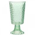 Floristik24 Stiklinis žibintas, puodelis su pagrindu, stiklinis indas Ø10cm H18,5cm