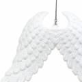 Floristik24 Kalėdų eglutės papuošimai angelo sparneliai blizga baltai 16cm 12vnt