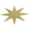 Floristik24 Glitter star gold Ø10cm 12vnt
