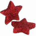 Floristik24 Žvaigždžių blizgučiai raudoni 2,5cm 50vnt