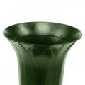 Floristik24 Kapo vaza 42cm tamsiai žalia vaza kapo puošmena gedulo floristika 5vnt
