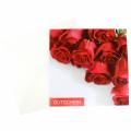 Floristik24 Kupono kortelė raudonos rožės + vokas 1vnt