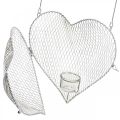 Pakabinama dekoracinė vielinė širdelė, arbatinės žvakutės laikiklis pakabinimui 29×27,5cm