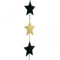 Floristik24 Kalėdų puošmena žvaigždės pakabukas auksinis juodas 5 žvaigždutės 78cm