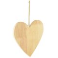 Floristik24 Medinės širdelės dažymui dekoratyvinės pakabos širdelė natural 20x20cm 3vnt