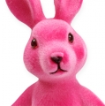 Floristik24 Bunny flocked rožinis 30cm