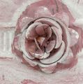 Floristik24 Puodo rankena rožinė, skalbta su rože Ø22cm H13,5cm