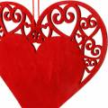 Floristik24 Širdelė pakabinama, vestuvių puošmena, pakabukas širdelė, širdelės puošmena, Valentino diena 12vnt
