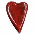 Floristik24 Mango medžio širdelės glazūruotos raudonos spalvos 6,2-6,6 cm × 4,2-4,7 cm 16 vnt
