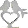 Floristik24 Širdies puošmena su paukščių dekoravimu vestuvėms 16,5 cm × 19,5 cm