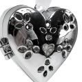 Floristik24 Širdies kabykla su rožių kvapu sidabru 5cm