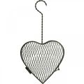 Metalinė širdelė, vielinė širdelė, krepšelio širdis Ruda H16,5cm L31cm